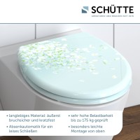 Sch&uuml;tte WC-Sitz Toilettendeckel FLOWER IN THE WIND | mit Absenkautomatik &amp; Schnellverschluss | Duroplast
