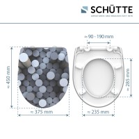 Sch&uuml;tte WC-Sitz Toilettendeckel ROUND DIPS | mit Absenkautomatik &amp; Schnellverschluss | Duroplast | High Gloss