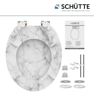 Sch&uuml;tte WC-Sitz Toilettendeckel MARMOR STONE | mit Absenkautomatik | MDF