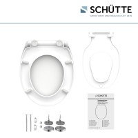 Sch&uuml;tte WC-Sitz Toilettendeckel FAMILY WHITE | mit Absenkautomatik, Schnellverschluss &amp; Kindersitz | Duroplast