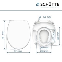 Sch&uuml;tte WC-Sitz Toilettendeckel FAMILY WHITE | mit Absenkautomatik, Schnellverschluss &amp; Kindersitz | Duroplast