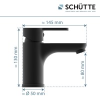 Sch&uuml;tte Waschtischarmatur DENVER | mit Einhebelmischer | Schwarz Matt