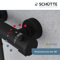 Sch&uuml;tte Duscharmatur mit Thermostat LONDON | Schwarz Matt