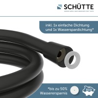 Sch&uuml;tte Brauseschlauch HOGAFLEX | 150 cm | Kunststoff | Schwarz