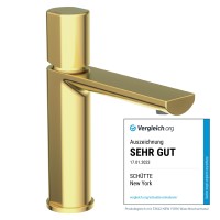 Sch&uuml;tte Waschtischarmatur NEW YORK | mit minimalistischem Griff | Hochdruck | Gold Matt
