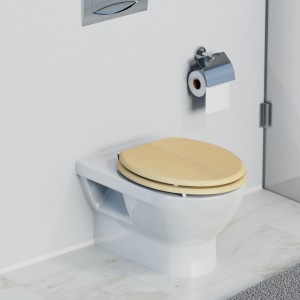 Sch&uuml;tte WC-Sitz Toilettendeckel NATURAL WOOD | mit Absenkautomatik | MDF