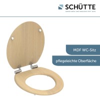 Sch&uuml;tte WC-Sitz Toilettendeckel NATURAL WOOD | mit Absenkautomatik | MDF