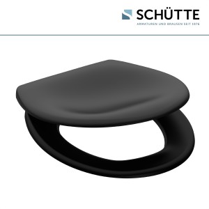 Sch&uuml;tte WC-Sitz Toilettendeckel Schwarz | mit Absenkautomatik &amp; Schnellverschluss | Duroplast