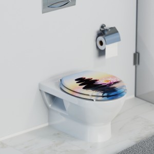 Sch&uuml;tte WC-Sitz Toilettendeckel SUNSET DREAM | mit Absenkautomatik | MDF-Holzkern