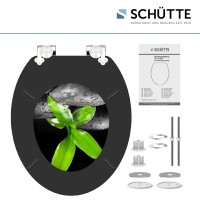 Sch&uuml;tte WC-Sitz Toilettendeckel DARK STONES &amp; BAMBOO | mit Absenkautomatik | MDF-Holzkern
