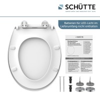 Sch&uuml;tte WC-Sitz Toilettendeckel LED | mit LED-Licht, Absenkautomatik &amp; Schnellverschluss | Duroplast