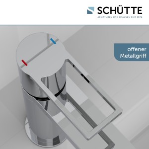Sch&uuml;tte Waschtischarmatur mit PopUp-Ablaufgarnitur MANHATTAN | Hochdruck | Chrom