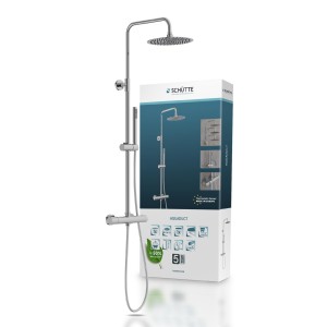 Sch&uuml;tte &Uuml;berkopf-Brauseset mit Thermostatarmatur AQUADUCT | Chrom